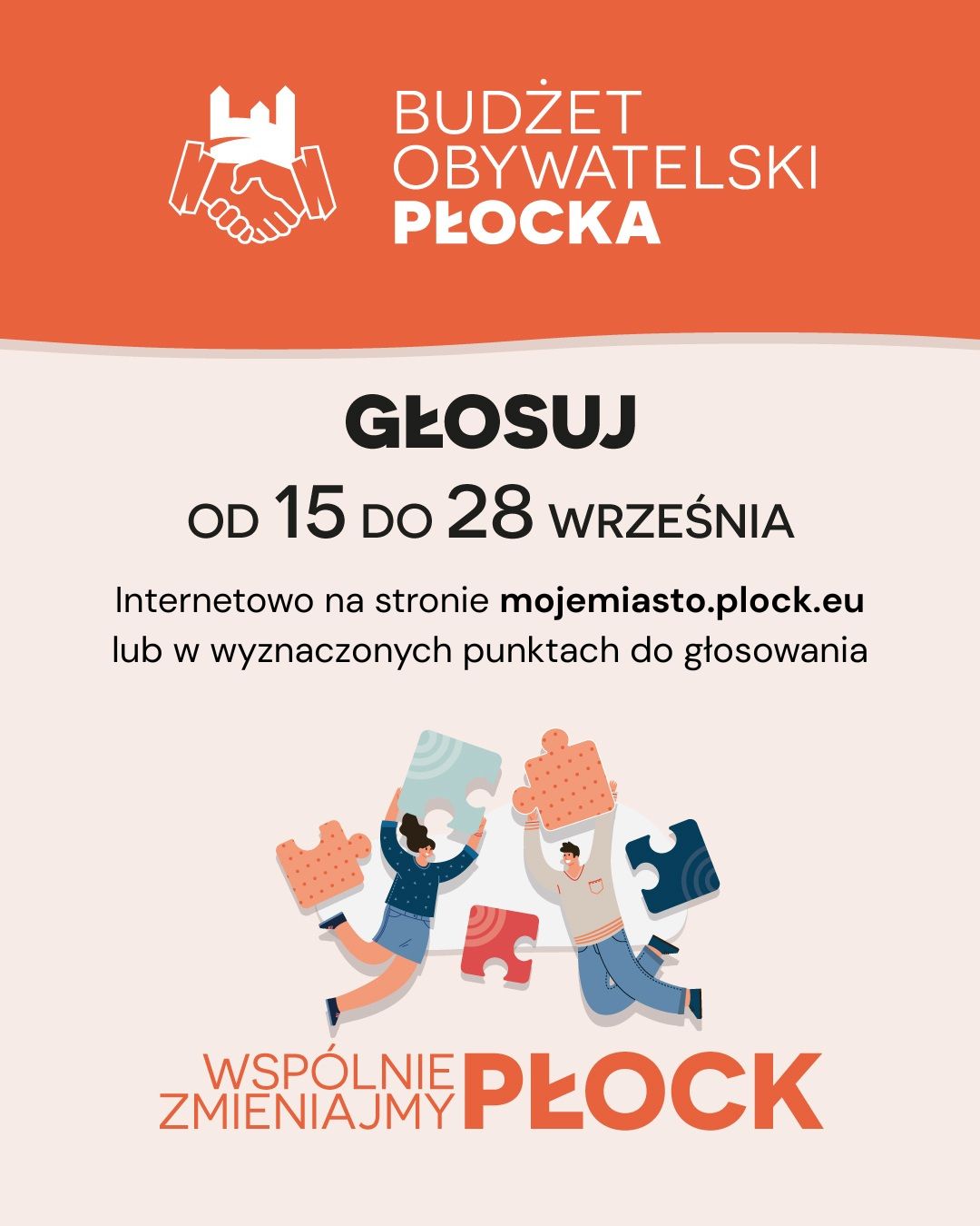 aktualność: Wybierz projekty, które zmienią Płock! Głosowanie na projekty Budżetu Obywatelskiego Płocka już we wrześniu