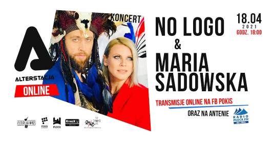 Wydarzenie: Koncert No Logo & Maria Sadowska ONLINE | AlterStacja, Kiedy? 2021-04-18 18:00, Gdzie? Online
